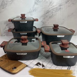 سرویس قابلمه یوسیسی لایف 10پارچه مدل 2910S مشکی